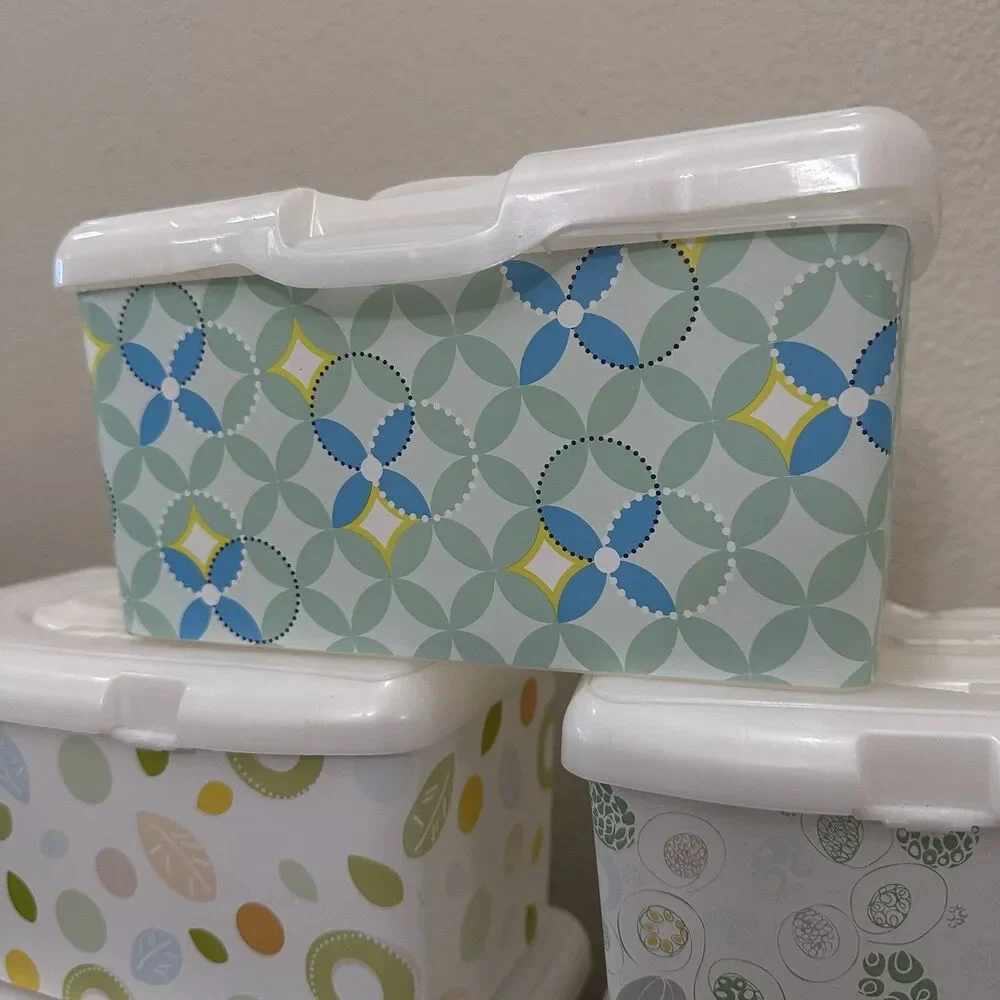 Huggies Baby Wipes Lot Of 5 EMPTY Containers Blue Green Pop Up Refillable
